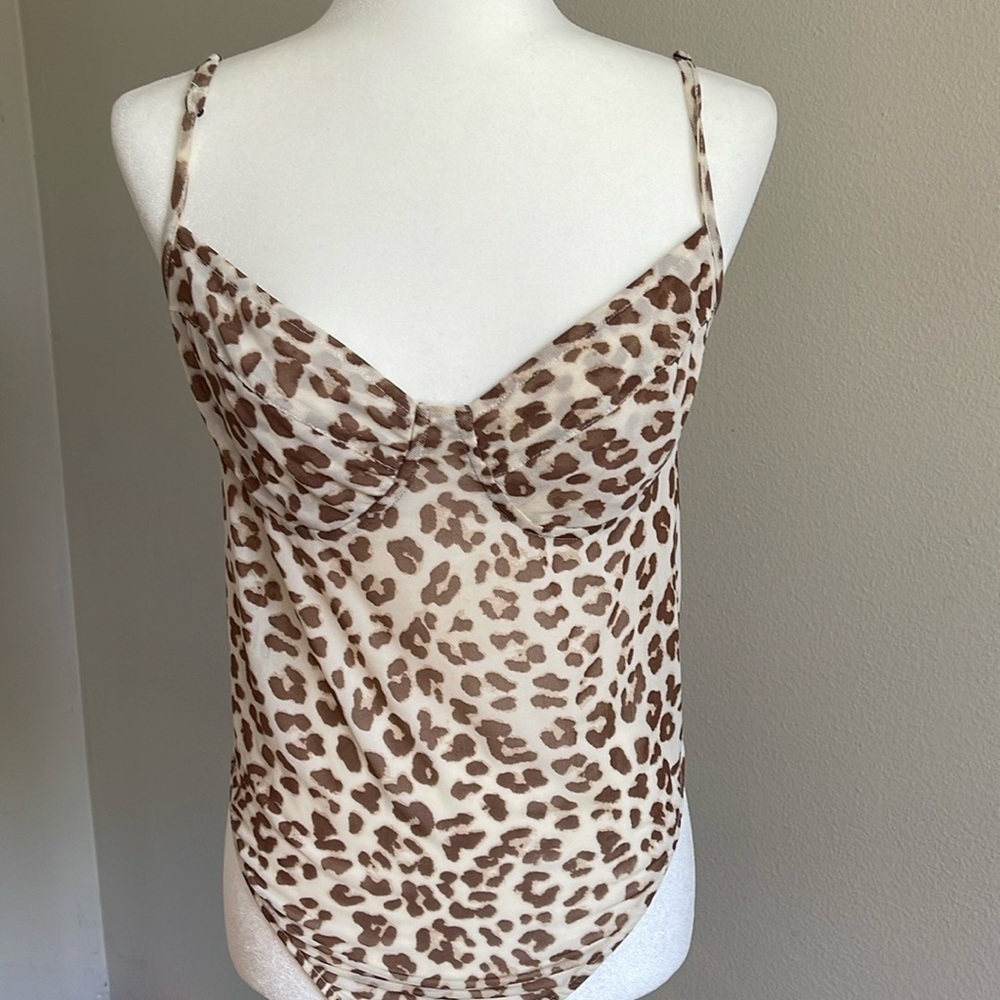 Leopard Mesh Bodysuit Size XL